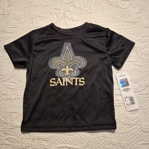 New Orleans Saints baby 10 months black short sleeve shirt NWT